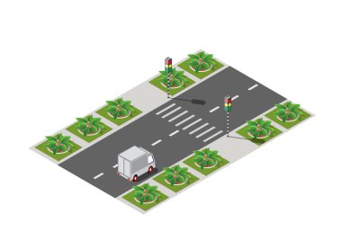 Karayolu şehir sokak yol trafik araçları. Altyapı kentsel ekonomi.