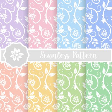 Çiçek çiçek doğa kümesi