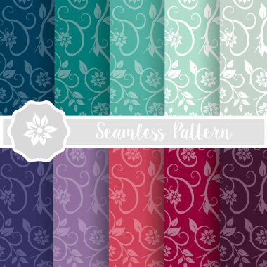 Çiçek çiçek doğa kümesi