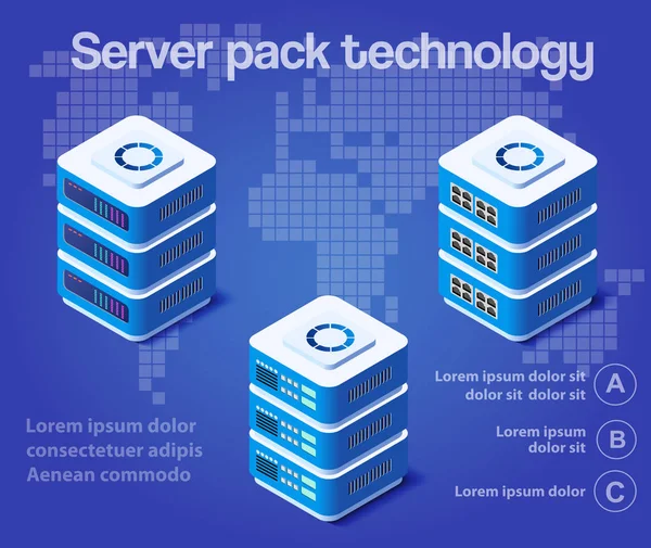 Servernetzwerktechnologie — Stockvektor