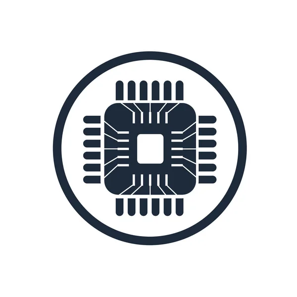 Componente del circuito del microchip — Archivo Imágenes Vectoriales