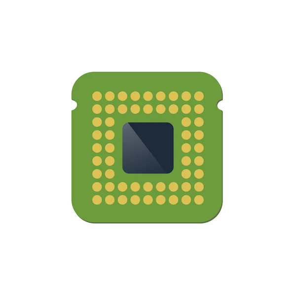 Componente de circuito microchip chip — Vetor de Stock