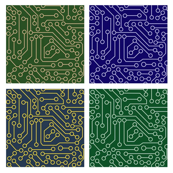 Pattern of electronic circuit — Stock Vector