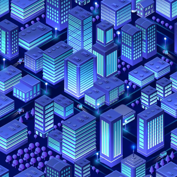 Isometric background city urban