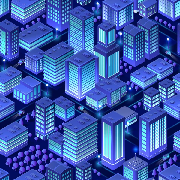 Isometrische achtergrond stad stedelijke — Stockvector