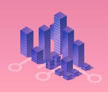 İzometrik ultraviyole şehir