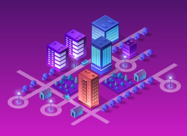 Konsept illüstrasyon şehir