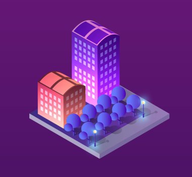 Konsept illüstrasyon şehir