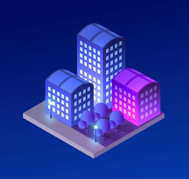 Konsept illüstrasyon şehir