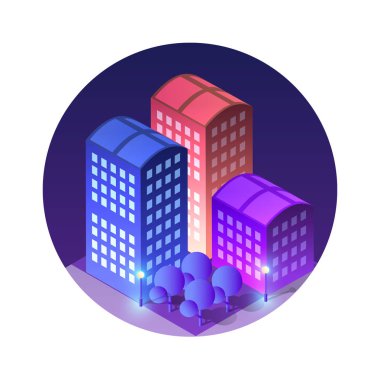 Bir şehrin izometrik simgesi