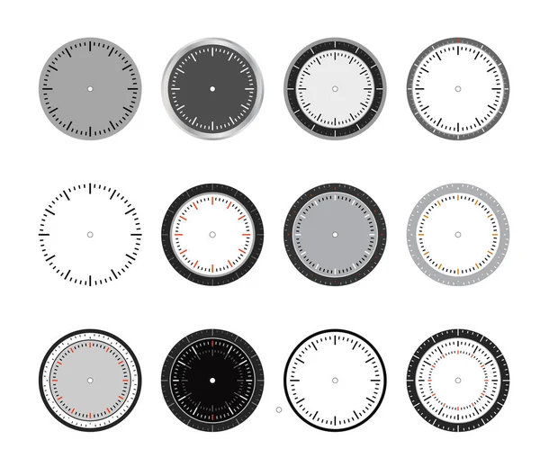 Horloge visage heure réglée — Image vectorielle