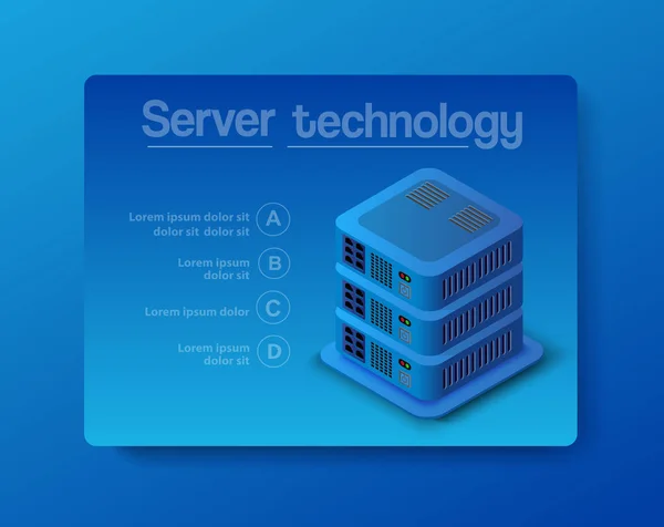 Server network technology — Stock Vector