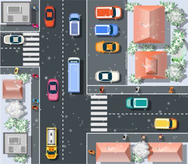 Üst görünüm Noel yeni yıl