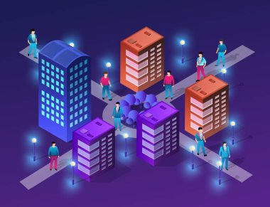 Modern izometrik binalar kümesi