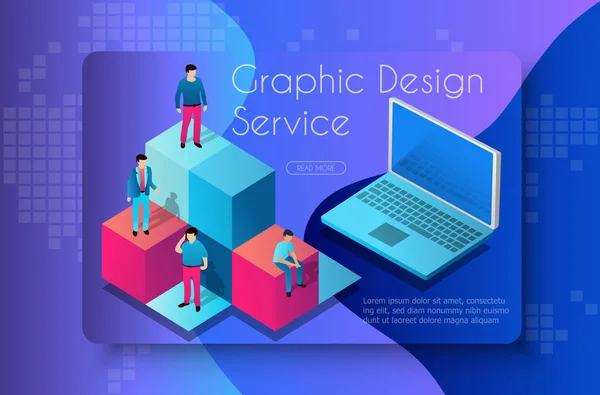 Serviço de design gráfico — Vetor de Stock