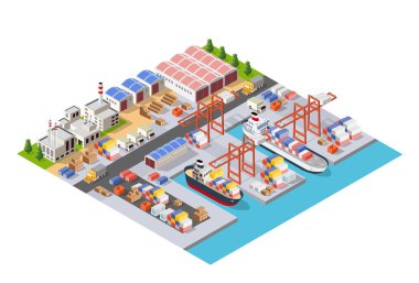 İzometrik şehir Bulvarı