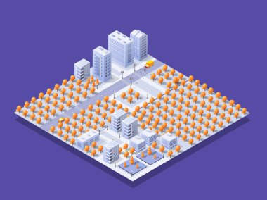 Izometrik 3d Ağaçlar Orman Doğa