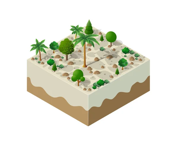 An isometric natural — Stock Vector