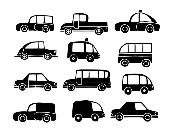 Set of toy silhouette sketches — Stock Vector