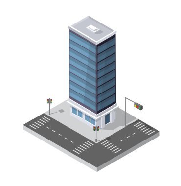 Vektör izometrik kentsel mimari
