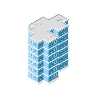 Vektör izometrik kentsel mimari