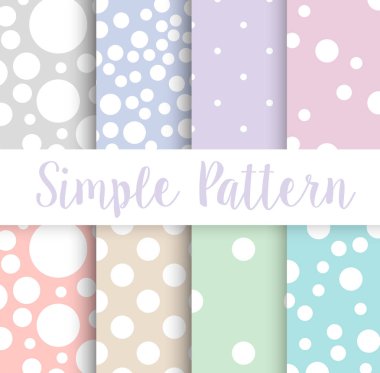 Basit polka nokta daire