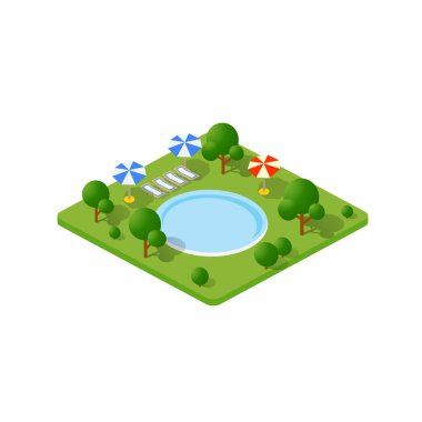 Biyometrik 3d ağaçlar parkı