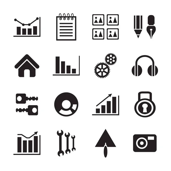 Ambachten icons set van signalen — Stockvector