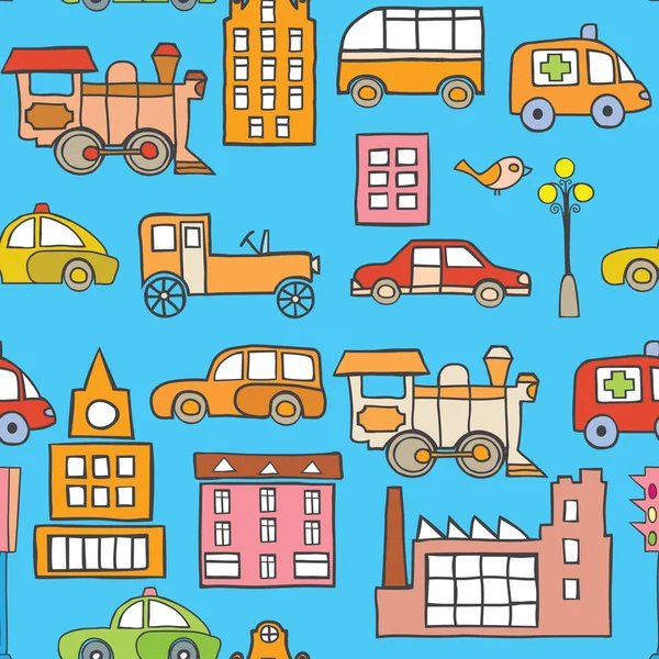 Seamless Cars pattern — Stock Vector