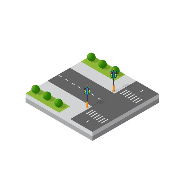 Isometric 3D module district — Stockvector