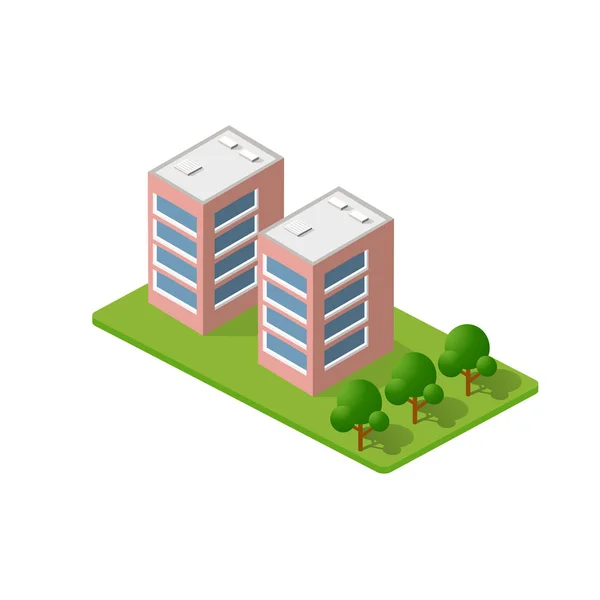 Bloque de módulo 3D isométrico — Archivo Imágenes Vectoriales