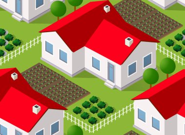 Izometri köy dikişsiz desen