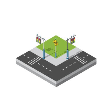 Isometric 3d modül bloğu bölge bölümü