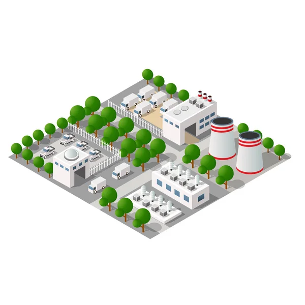 Ville industrielle manufacturée — Image vectorielle