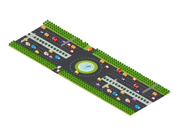 Isometrische module is gebied landschap — Stockvector