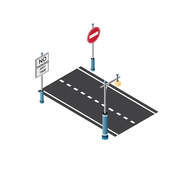 Straßenlaternenverkehr — Stockvektor