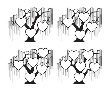 Soy ağacı soy ağacı silueti, ev tarihinin bir şablonu yaratıcılığı ve fotoğraf ve ev ödevlerinin yaratıcılığı için bir şablondur..