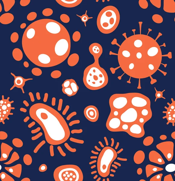 Virusepidemie Molekül Nahtlos Wiederholende Muster Illustration Für Kreatives Design Medizinischen — Stockvektor