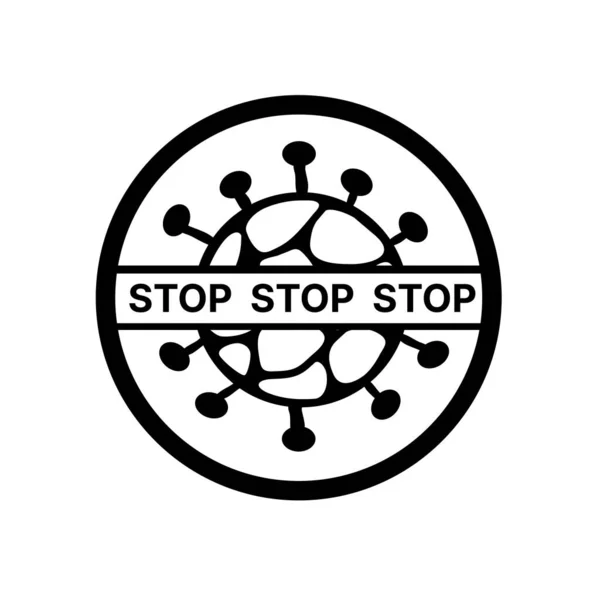 Virus Epidemie Stoppschild Symbol Illustration Für Kreative Gestaltung Medizinischer Sozialer — Stockvektor