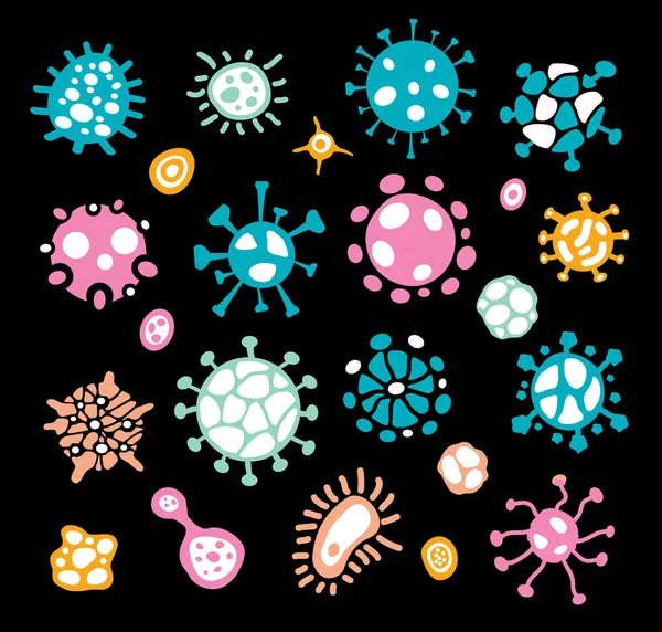 Virusepidemie Molekül Gesetzt Illustration Für Kreative Gestaltung Medizinischer Sozialer Stil — Stockvektor