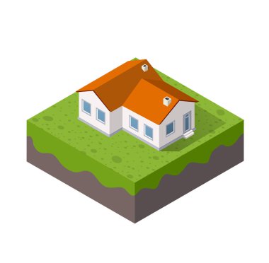 Toprak tabakaları kesişen jeolojik yeşil çimenler