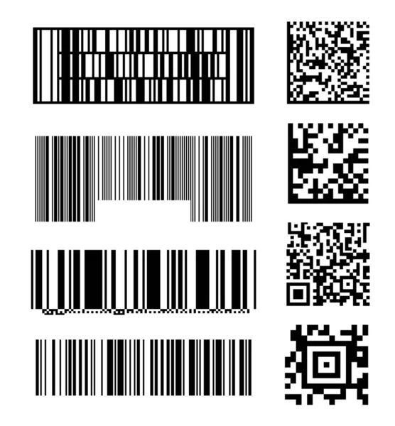 Conjunto de modelos de código de barras abstrato do scanner — Vetor de Stock