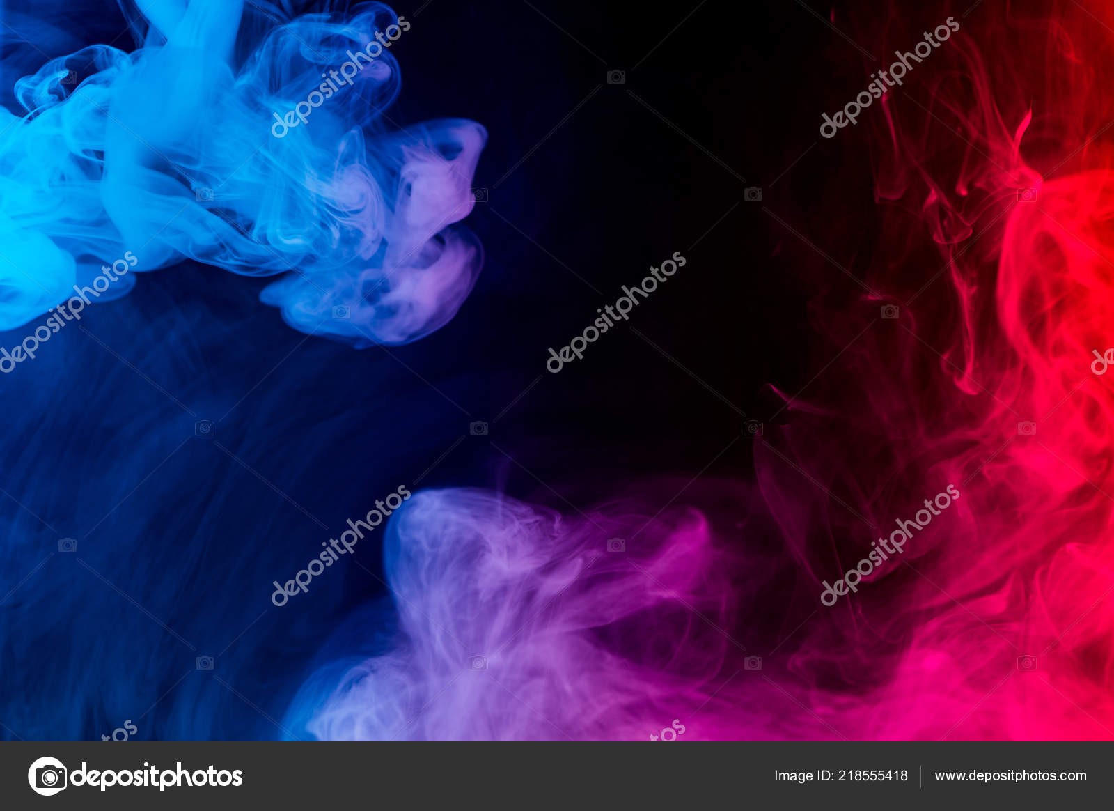 Fusión Humo Colores Sobre Fondo Oscuro — Foto de stock #218555418 ©  blazeofglory, image size:1600x1164