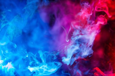 bright blue and red smoke background clipart