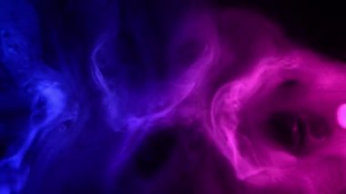 Soyut Kırmızı ve mavi duman dalgalar, koyu arka plan