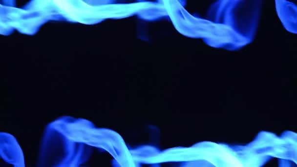 Abstraktní Modrý Kouř Hran Tmavém Pozadí — Stock video