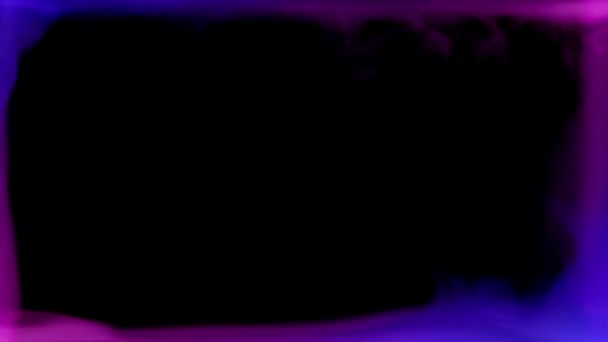 Abstrait Rouge Bleu Fumée Souffler Mélange Créer Cadre Fond Sombre — Video