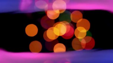 renkli duman çerçeve içinde güzel bokeh çok renkli ışıklar