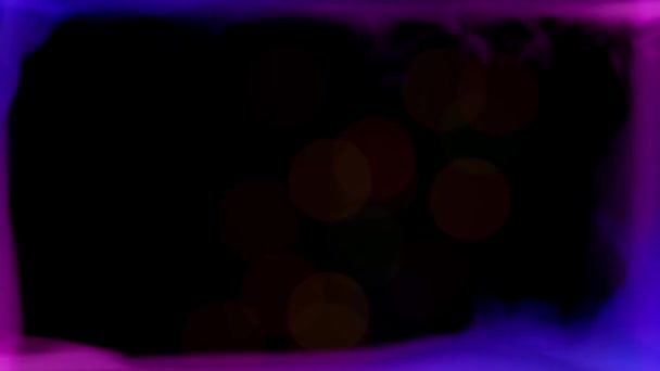 Luzes Bokeh Multicoloridas Bonitas Quadro Fumaça Colorido — Vídeo de Stock