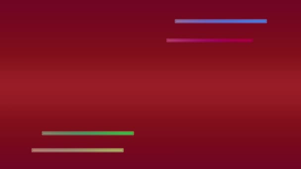 Blured の動きの色を変える形およびライトが付いている色鮮やかな赤い背景 — ストック動画